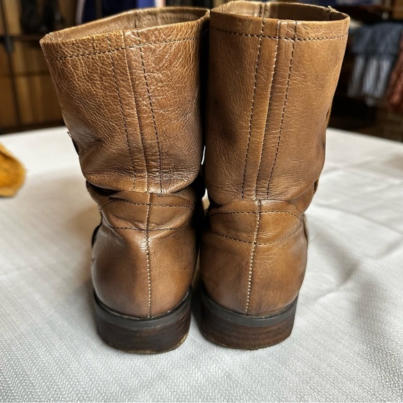 Franco Sarto Genuine Leather Slouchy Ankle Boots - Distressed Women's Size 9 - Picture 3 of 9